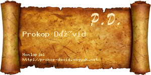 Prokop Dávid névjegykártya